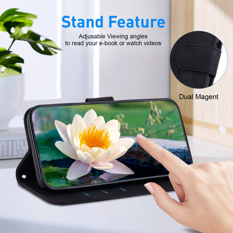 For Samsung Galaxy S24 5G Lotus Embossed Leather Phone Case(Black) - HoMEdemic™ 