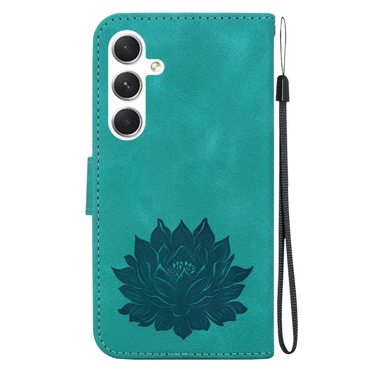 For Samsung Galaxy S24 5G Lotus Embossed Leather Phone Case(Green) - HoMEdemic™ 