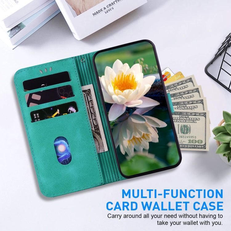 For Samsung Galaxy S24 5G Lotus Embossed Leather Phone Case(Green) - HoMEdemic™ 