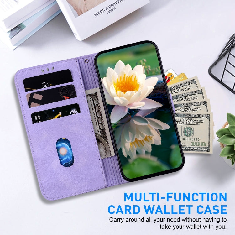 For Samsung Galaxy S24 5G Lotus Embossed Leather Phone Case(Purple) - HoMEdemic™ 