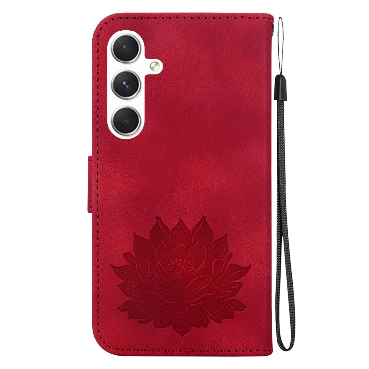 For Samsung Galaxy S24 5G Lotus Embossed Leather Phone Case(Red) - HoMEdemic™ 