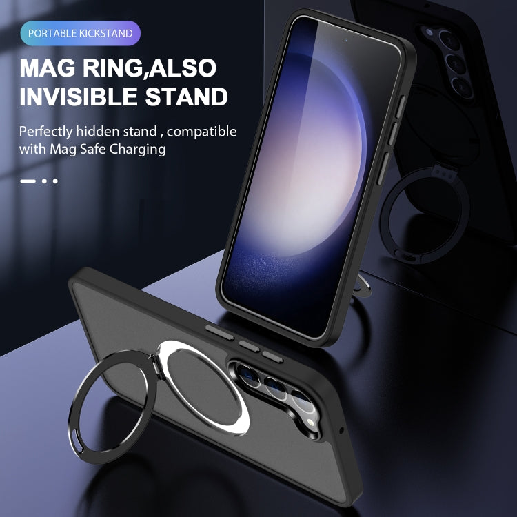 For Samsung Galaxy S24 5G MagSafe Holder Skin-feel PC Hybrid TPU Phone Case(Black) - HoMEdemic™ 