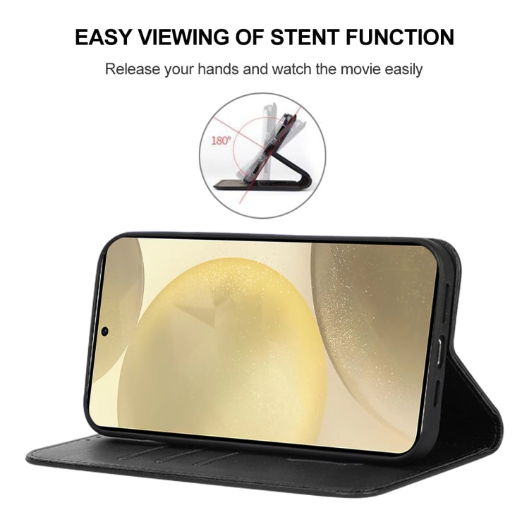 For Samsung Galaxy S24 5G Magnetic Closure Leather Phone Case(Black) - HoMEdemic™ 