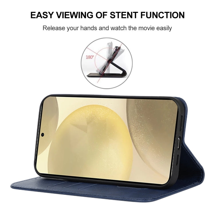 For Samsung Galaxy S24 5G Magnetic Closure Leather Phone Case(Blue) - HoMEdemic™ 