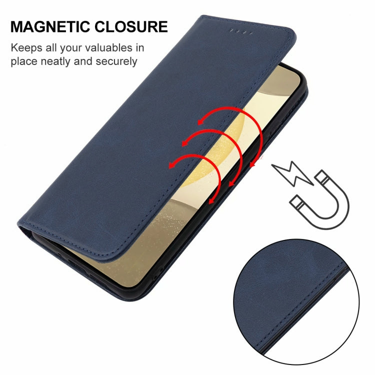 For Samsung Galaxy S24 5G Magnetic Closure Leather Phone Case(Blue) - HoMEdemic™ 