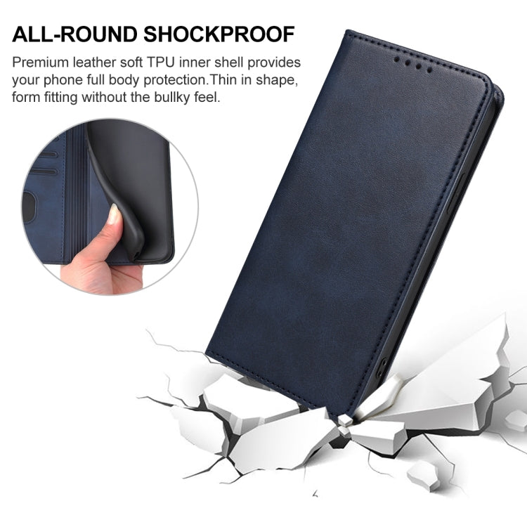 For Samsung Galaxy S24 5G Magnetic Closure Leather Phone Case(Blue) - HoMEdemic™ 