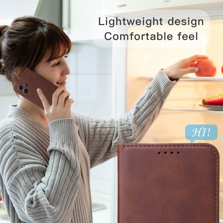 For Samsung Galaxy S24 5G Magnetic Closure Leather Phone Case(Brown) - HoMEdemic™ 