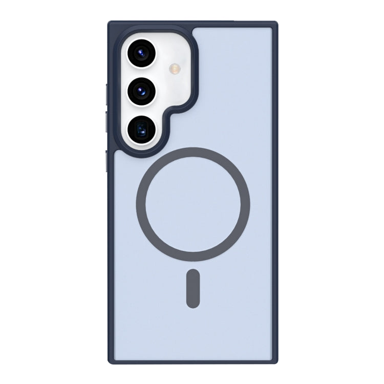 For Samsung Galaxy S24 5G Metal Button Skin Feel Matte MagSafe Shockproof Phone Case(Dark Blue) - HoMEdemic™ 