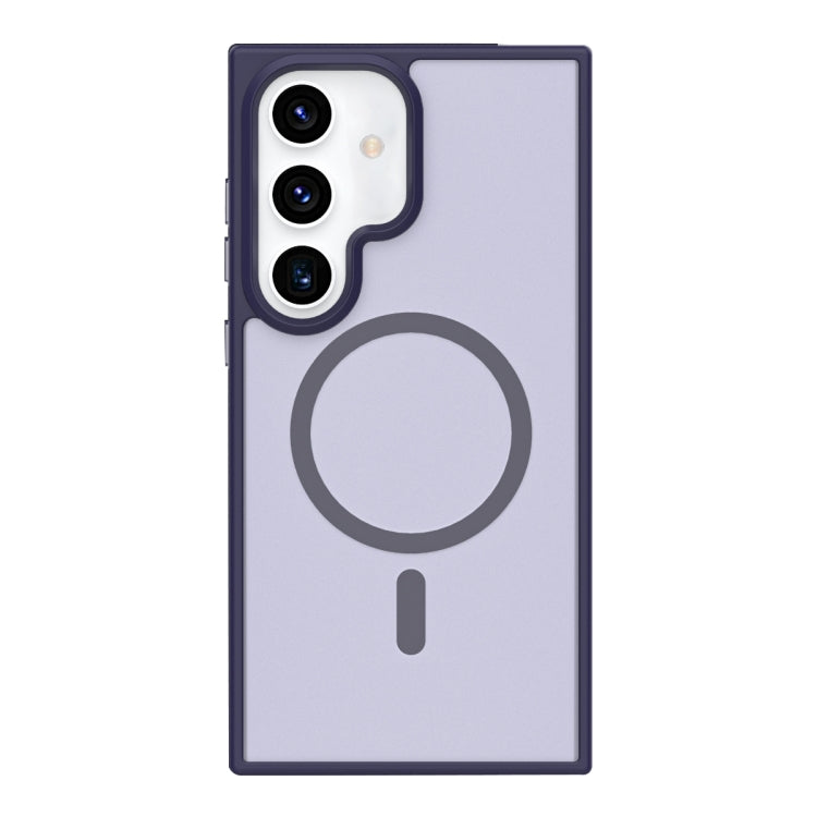 For Samsung Galaxy S24 5G Metal Button Skin Feel Matte MagSafe Shockproof Phone Case(Purple) - HoMEdemic™ 