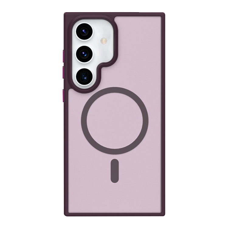 For Samsung Galaxy S24 5G Metal Button Skin Feel Matte MagSafe Shockproof Phone Case(Red) - HoMEdemic™ 