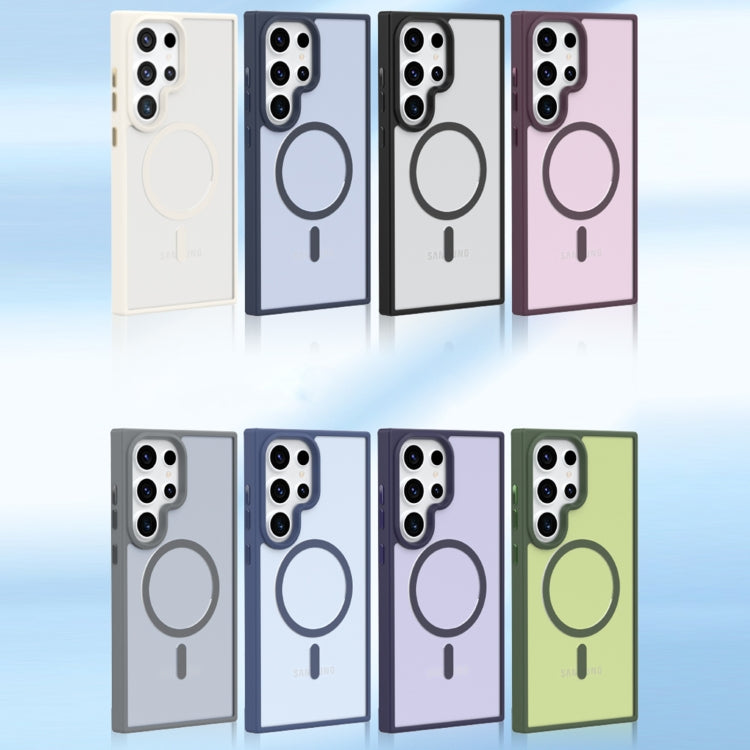 For Samsung Galaxy S24 5G Metal Button Skin Feel Matte MagSafe Shockproof Phone Case(White) - HoMEdemic™ 