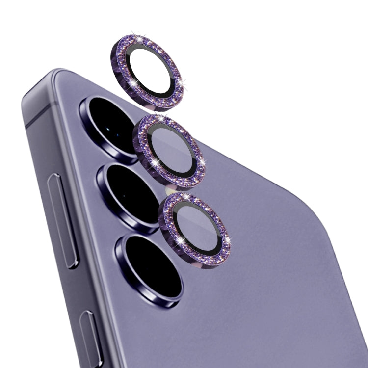 For Samsung Galaxy S24 5G NORTHJO Camera Lens Bling Glitter Metal Ring Tempered Glass Film(Purple) - HoMEdemic™ 