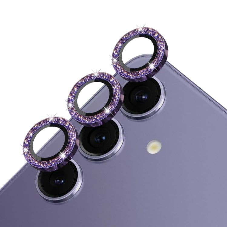 For Samsung Galaxy S24 5G NORTHJO Camera Lens Bling Glitter Metal Ring Tempered Glass Film(Purple) - HoMEdemic™ 