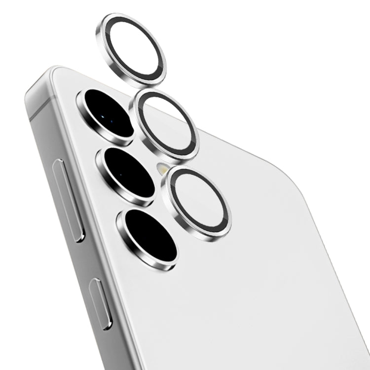 For Samsung Galaxy S24 5G NORTHJO Camera LensCD Vein Metal Ring Tempered Glass Film(Silver) - HoMEdemic™ 