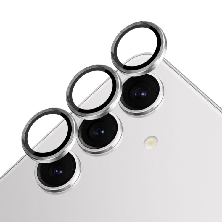 For Samsung Galaxy S24 5G NORTHJO Camera LensCD Vein Metal Ring Tempered Glass Film(Silver) - HoMEdemic™ 