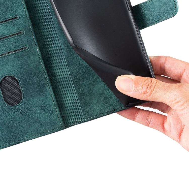 For Samsung Galaxy S24 5G Pen Heart Cat Embossed Leather Phone Case(Green) - HoMEdemic™ 