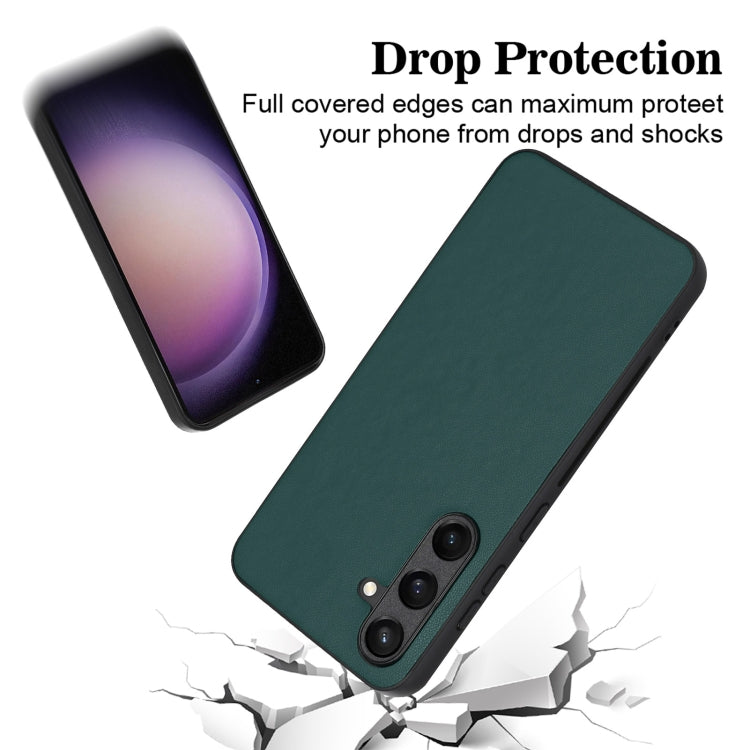 For Samsung Galaxy S24 5G R20 Leather Pattern Phone Single Case(Green) - HoMEdemic™ 