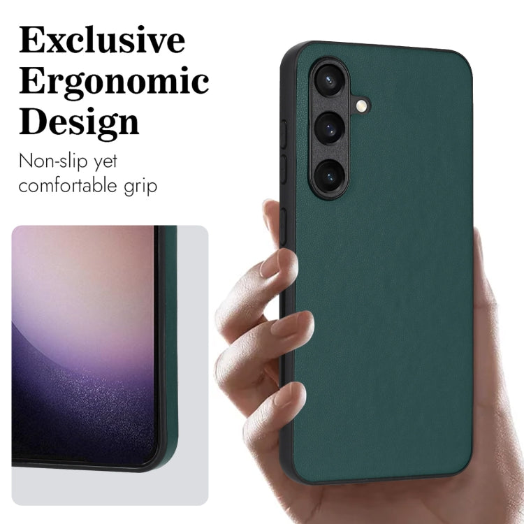 For Samsung Galaxy S24 5G R20 Leather Pattern Phone Single Case(Green) - HoMEdemic™ 