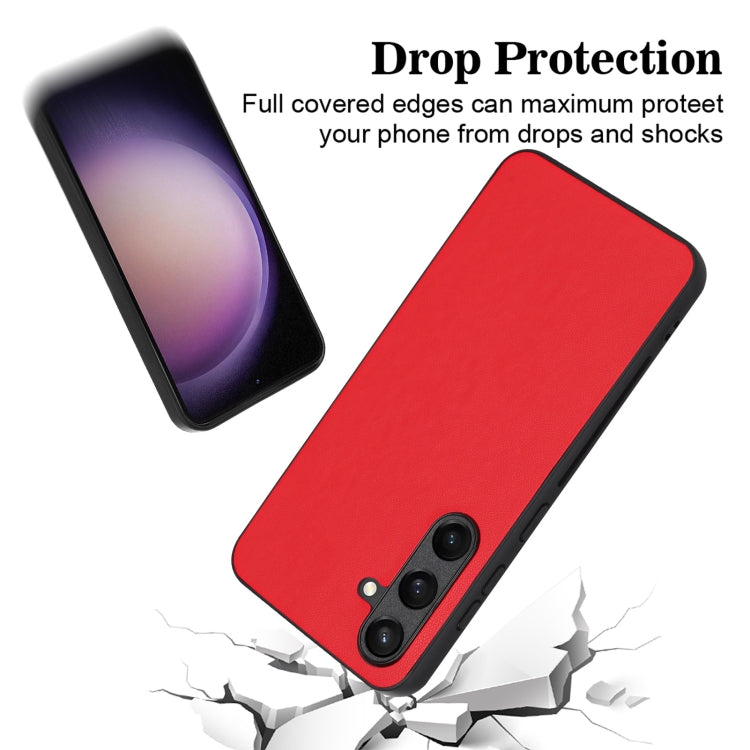 For Samsung Galaxy S24 5G R20 Leather Pattern Phone Single Case(Red) - HoMEdemic™ 