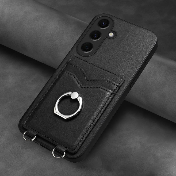 For Samsung Galaxy S24 5G R20 Ring Card Holder Phone Case(Black) - HoMEdemic™ 