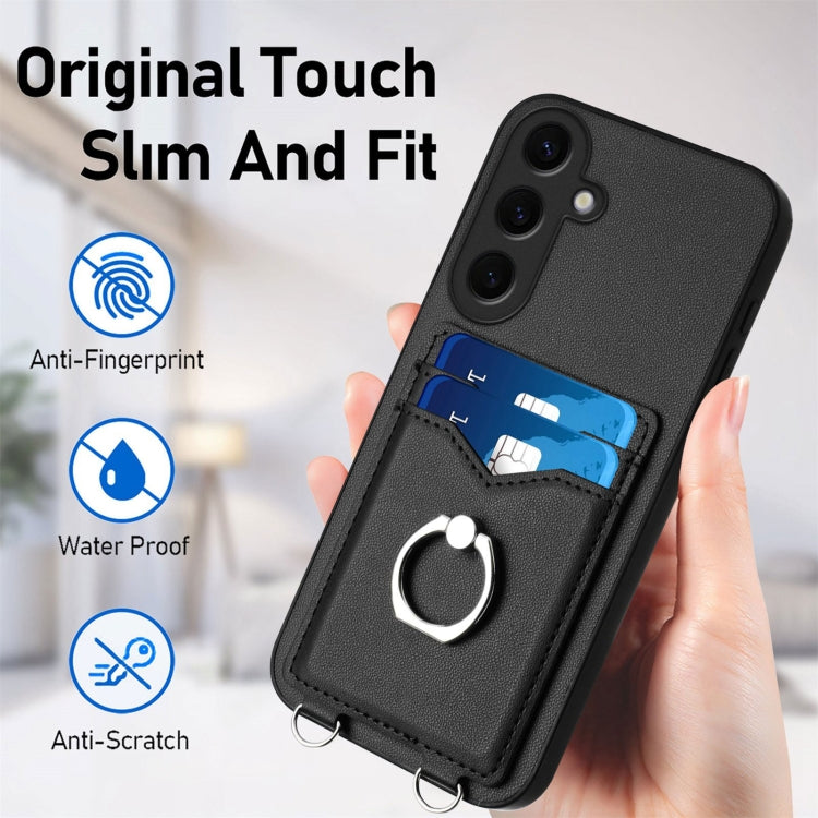 For Samsung Galaxy S24 5G R20 Ring Card Holder Phone Case(Black) - HoMEdemic™ 