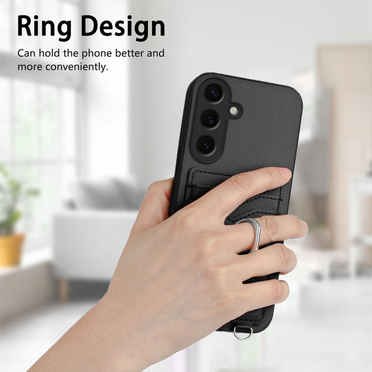 For Samsung Galaxy S24 5G R20 Ring Card Holder Phone Case(Black) - HoMEdemic™ 