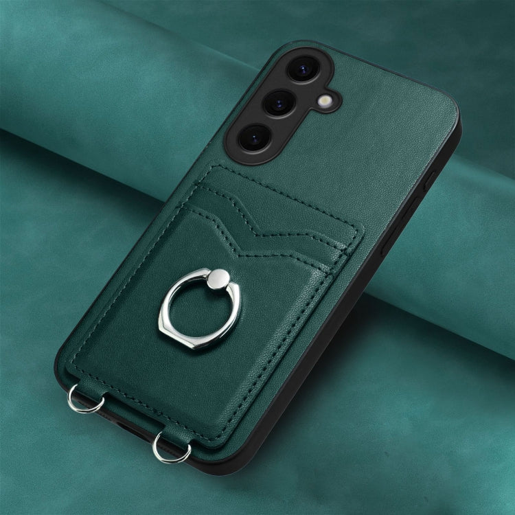 For Samsung Galaxy S24 5G R20 Ring Card Holder Phone Case(Green) - HoMEdemic™ 