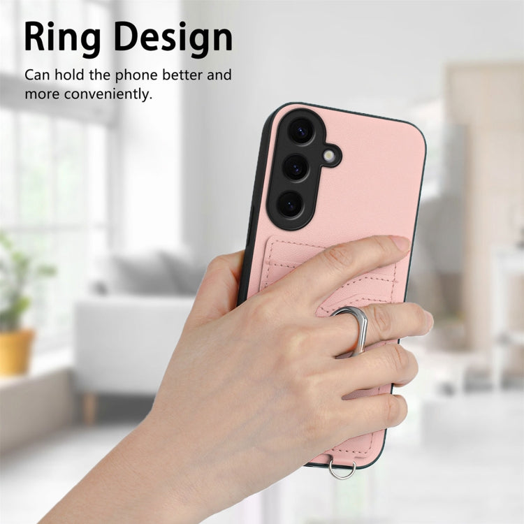 For Samsung Galaxy S24 5G R20 Ring Card Holder Phone Case(Pink) - HoMEdemic™ 