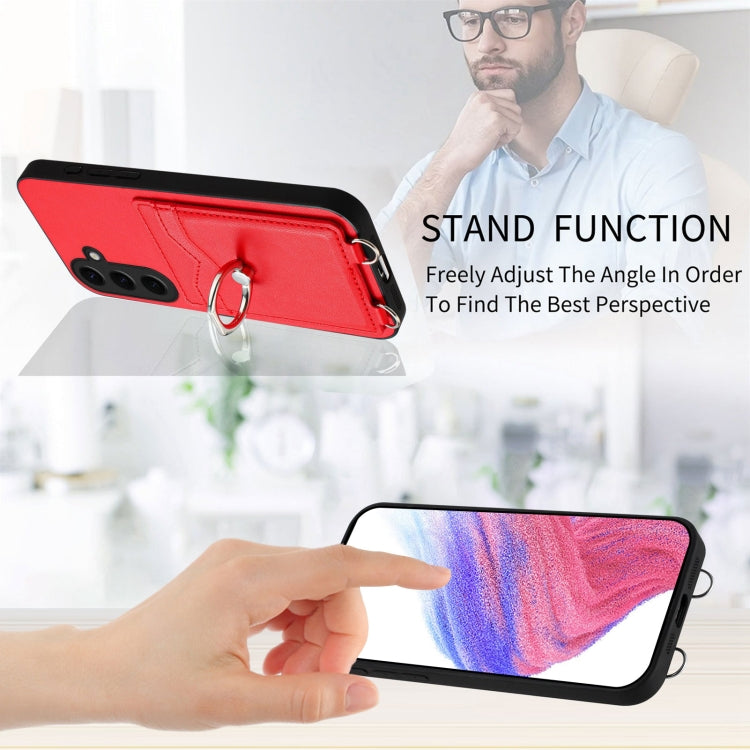 For Samsung Galaxy S24 5G R20 Ring Card Holder Phone Case(Red) - HoMEdemic™ 