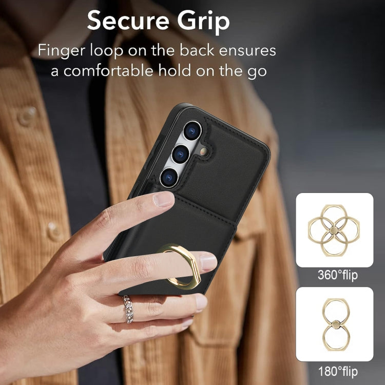 For Samsung Galaxy S24 5G RFID Anti-theft Card Ring Holder Phone Case(Black) - HoMEdemic™ 