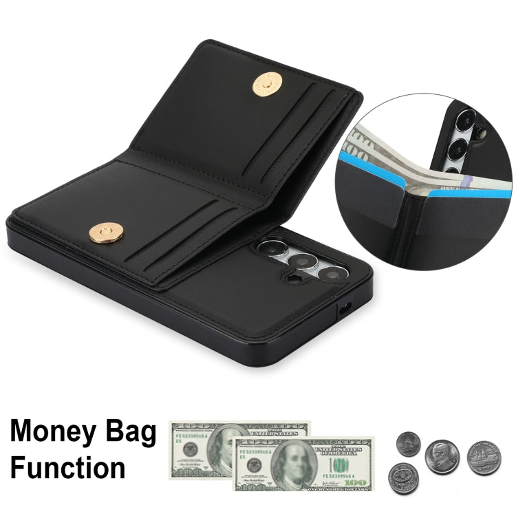 For Samsung Galaxy S24 5G RFID Anti-theft Card Ring Holder Phone Case(Black) - HoMEdemic™ 