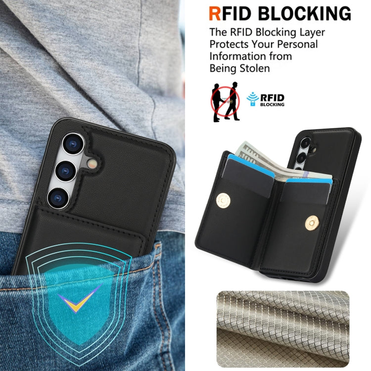 For Samsung Galaxy S24 5G RFID Anti-theft Card Ring Holder Phone Case(Black) - HoMEdemic™ 