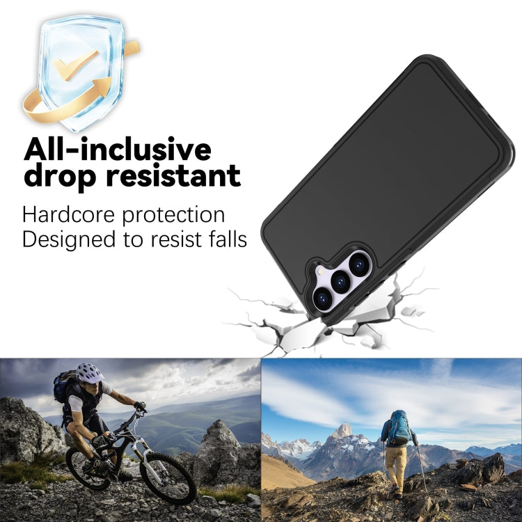 For Samsung Galaxy S24 5G RedPepper Armor PC Hybrid TPU Phone Case(Black) - HoMEdemic™ 