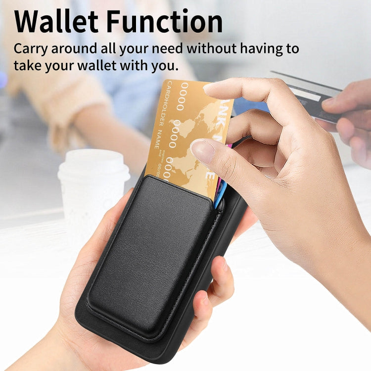 For Samsung Galaxy S24 5G Retro Magsafe Card Bag PU Back Cover Phone Case(Black) - HoMEdemic™ 