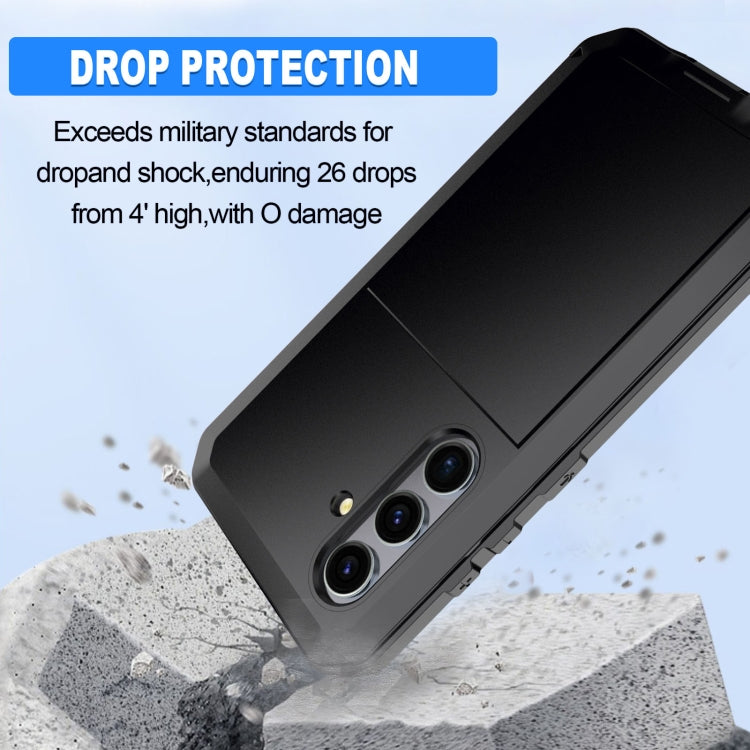 For Samsung Galaxy S24 5G Shockproof Life Waterproof Silicone + Zinc Alloy Phone Case(Black) - HoMEdemic™ 