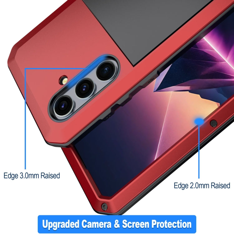 For Samsung Galaxy S24 5G Shockproof Life Waterproof Silicone + Zinc Alloy Phone Case(Red) - HoMEdemic™ 