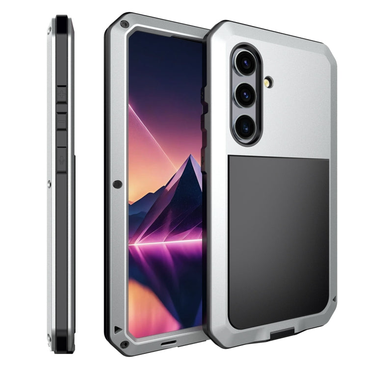 For Samsung Galaxy S24 5G Shockproof Life Waterproof Silicone + Zinc Alloy Phone Case(Silver) - HoMEdemic™ 