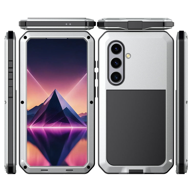 For Samsung Galaxy S24 5G Shockproof Life Waterproof Silicone + Zinc Alloy Phone Case(Silver) - HoMEdemic™ 