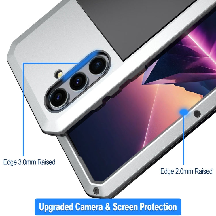 For Samsung Galaxy S24 5G Shockproof Life Waterproof Silicone + Zinc Alloy Phone Case(Silver) - HoMEdemic™ 
