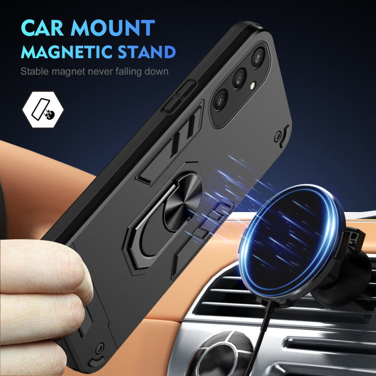 For Samsung Galaxy S24 5G Shockproof Metal Ring Holder Phone Case(Black) - HoMEdemic™ 