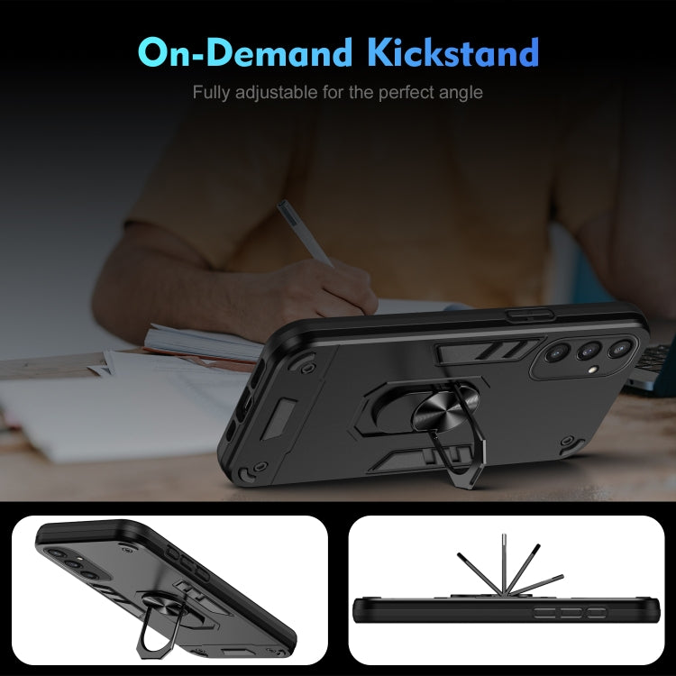 For Samsung Galaxy S24 5G Shockproof Metal Ring Holder Phone Case(Black) - HoMEdemic™ 
