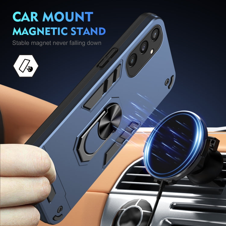For Samsung Galaxy S24 5G Shockproof Metal Ring Holder Phone Case(Blue) - HoMEdemic™ 