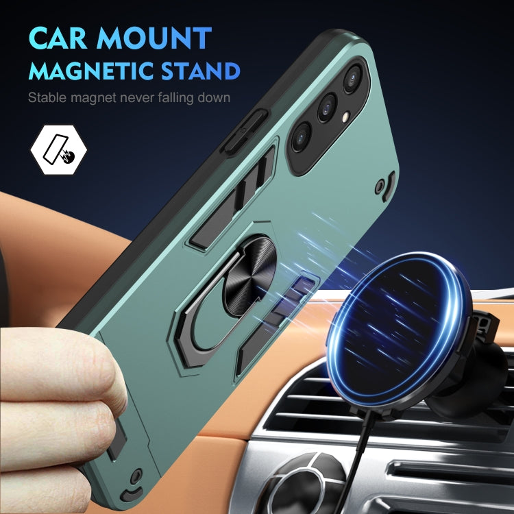 For Samsung Galaxy S24 5G Shockproof Metal Ring Holder Phone Case(Green) - HoMEdemic™ 