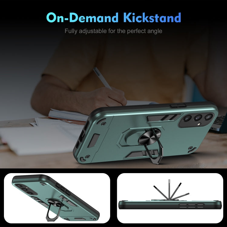For Samsung Galaxy S24 5G Shockproof Metal Ring Holder Phone Case(Green) - HoMEdemic™ 