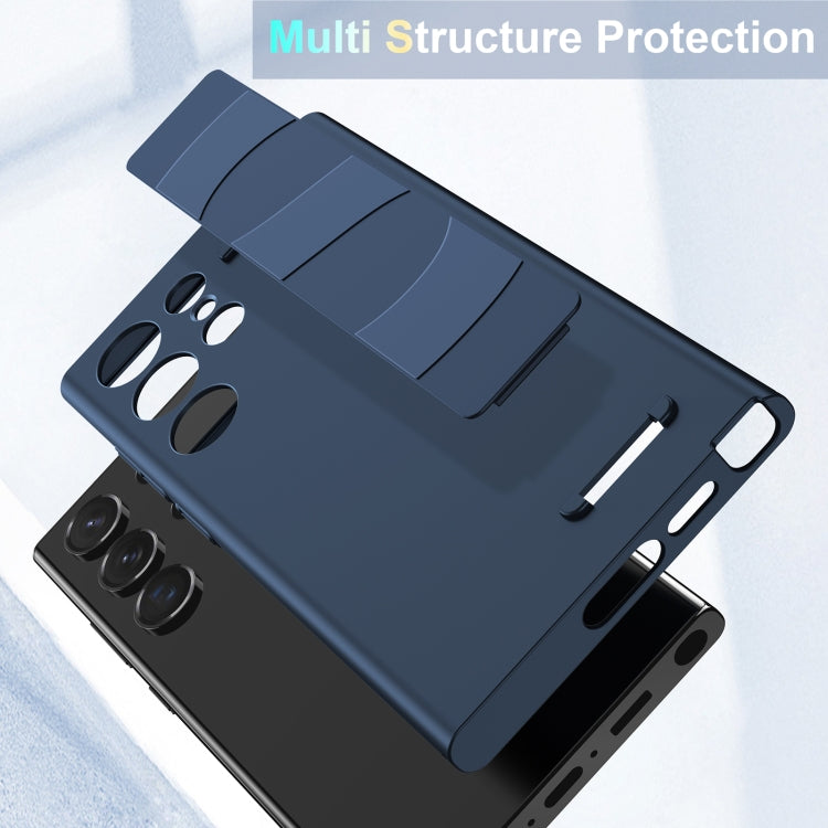 For Samsung Galaxy S24 5G Silicone Wristband Holder Phone Case(Blue) - HoMEdemic™ 