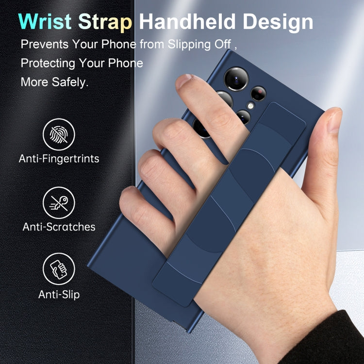 For Samsung Galaxy S24 5G Silicone Wristband Holder Phone Case(Blue) - HoMEdemic™ 