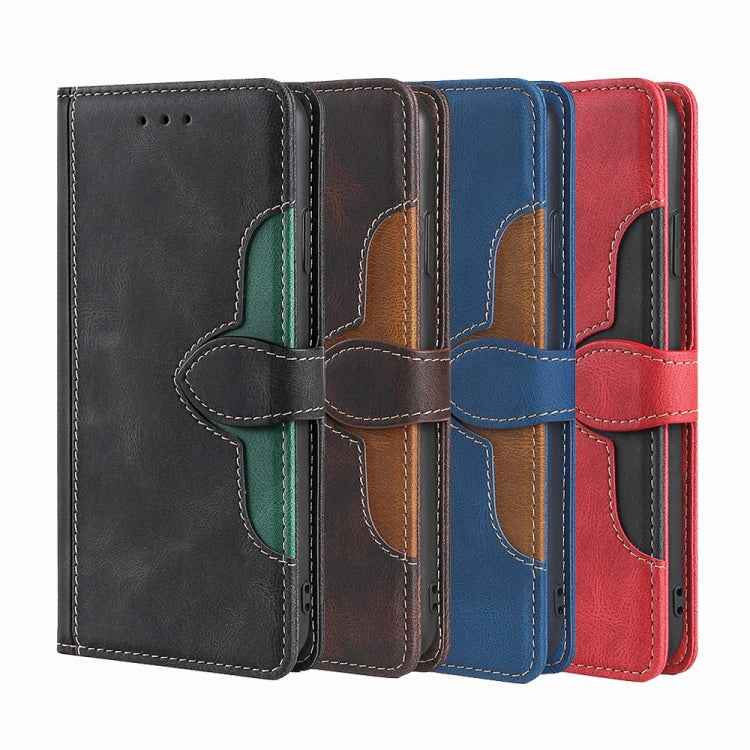 For Samsung Galaxy S24 5G Skin Feel Magnetic Buckle Leather Phone Case(Blue) - HoMEdemic™ 