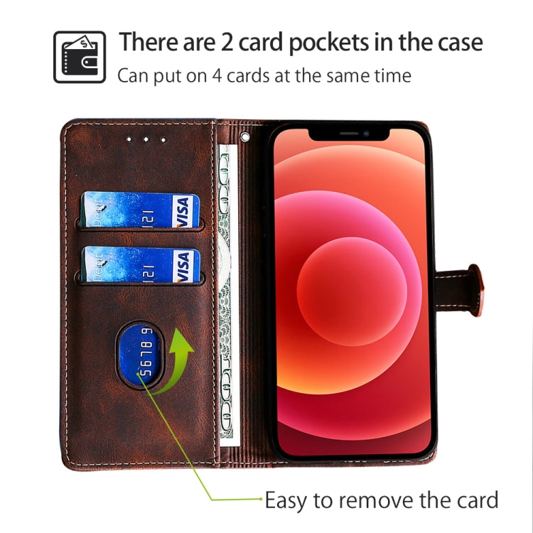 For Samsung Galaxy S24 5G Skin Feel Magnetic Buckle Leather Phone Case(Brown) - HoMEdemic™ 