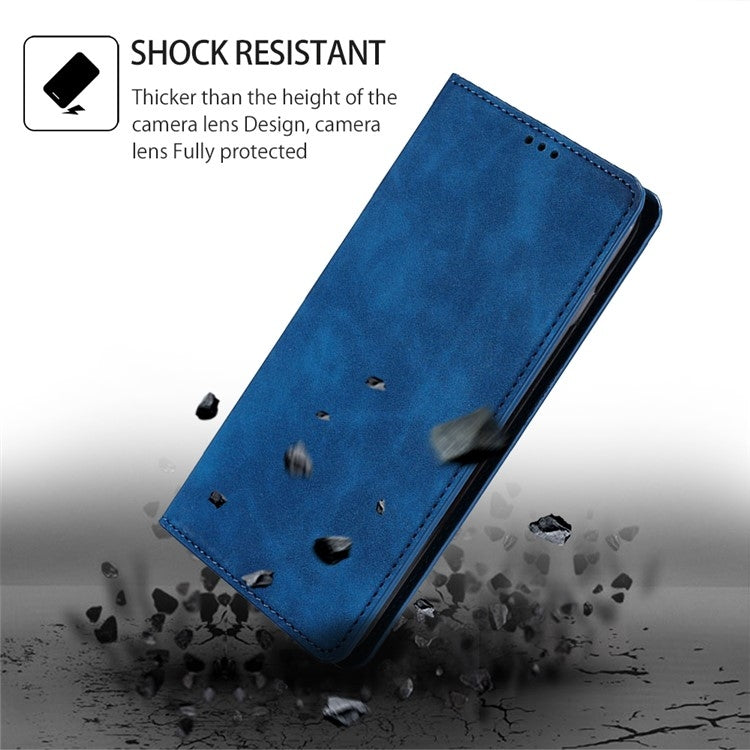 For Samsung Galaxy S24 5G Skin Feel Magnetic Leather Phone Case(Blue) - HoMEdemic™ 