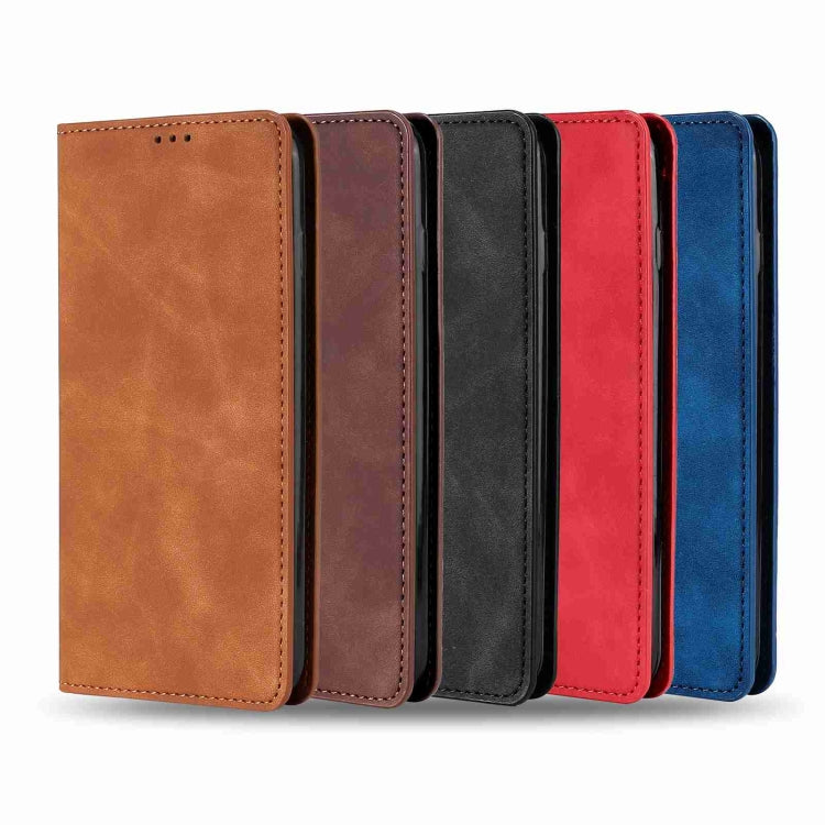 For Samsung Galaxy S24 5G Skin Feel Magnetic Leather Phone Case(Red) - HoMEdemic™ 